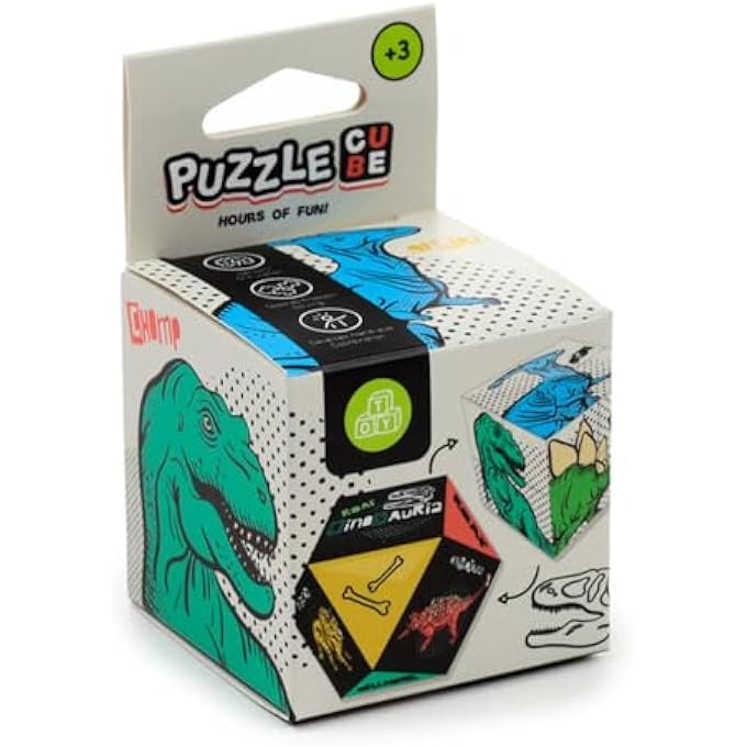 DINOSAURIA PUZZLE CUBE TOY 3D DINOSAUR BRAIN TEASER FOR KIDS & ADULTS